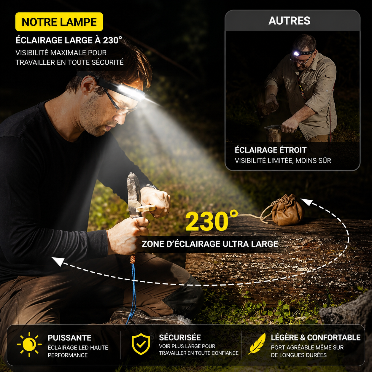 Prolight - Lampe Frontale 230°